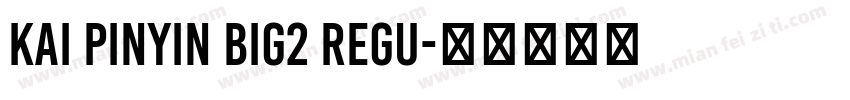 kai pinyin Big2 regu字体转换
